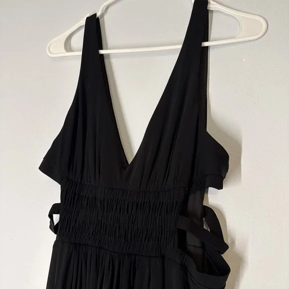 Vintage 90s Chic Whimisigoth bcbg black halter dress long gown womens size small - Picture 3 of 9